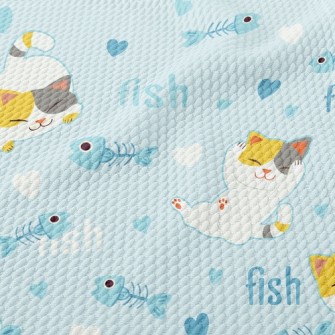 Cat Fish Bone Birdseye Piqué