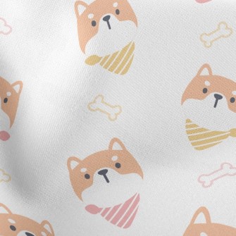 Wearing Scarf Shiba Inu Stretch Ponte