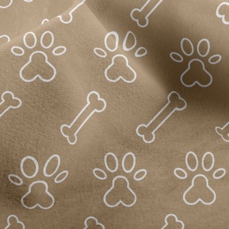 Dog Footprints Dog Bones Micro Fleece