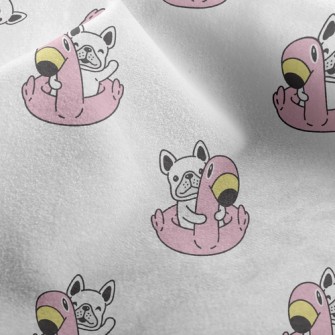 French Bulldog In Swimming Rin Micro Fleece