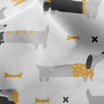 Dachshund Dog Bones Micro Fleece
