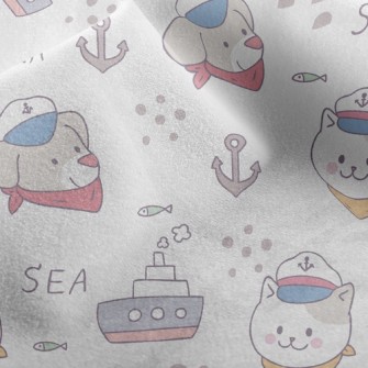 Nautical Cat And Dog Micro Fleece