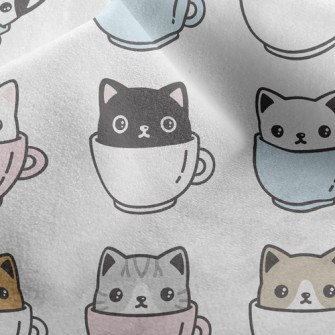 Coffee Mug Cat Micro Fleece