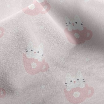 Coffee Mug Cat Micro Fleece