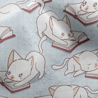 Cat Reading Micro Fleece