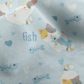Cat Fish Bone Micro Fleece