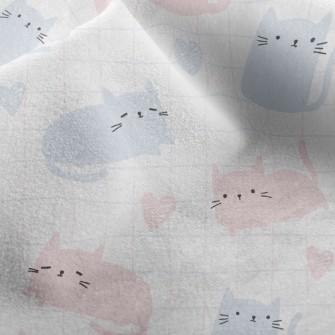 Plaid And Cat Micro Fleece