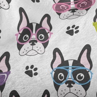 French Bulldog With Glasses Minky