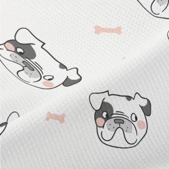 French Bulldog Dog Bone Piqué