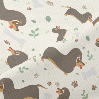 Dachshund Bones Piqué