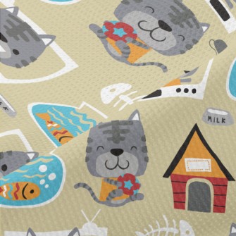 House Fish Tank Cat Piqué