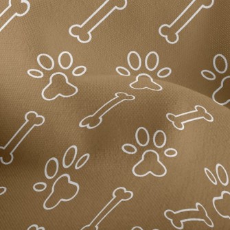 Dog Footprints Dog Bones Lightweight Performance Linen