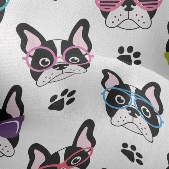 French Bulldog With Glasses Lightweight Performance Linen