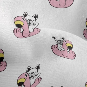 French Bulldog In Swimming Rin Lightweight Performance Linen
