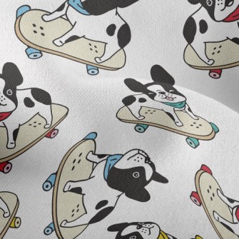 Skateboard French Bulldog Lightweight Performance Linen