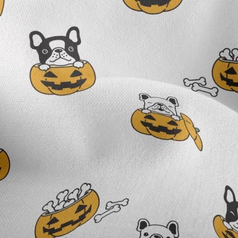 Halloween Pumpkin French Bulld Lightweight Performance Linen