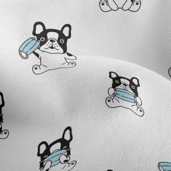 Wearing A Mask French Bulldog Lightweight Performance Linen