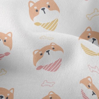 Wearing Scarf Shiba Inu Lightweight Performance Linen