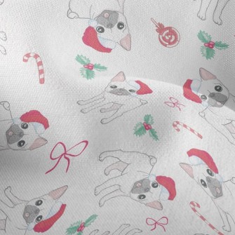 Christmas French Bulldog Lightweight Performance Linen