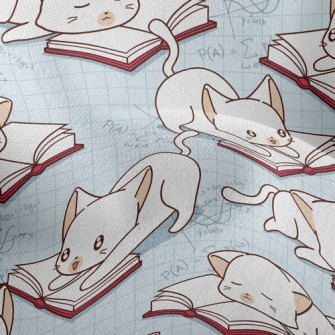 Cat Reading Lightweight Performance Linen