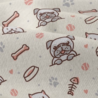 Dog And Cat Fish And Dog Bone Modern Jersey