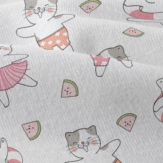 Watermelon Dancing Cat Modern Jersey