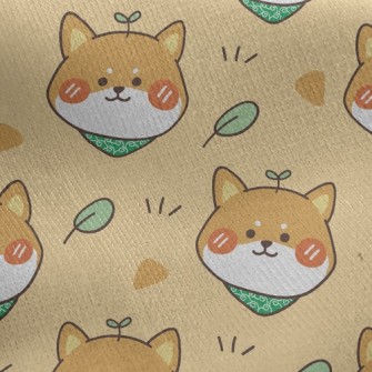 Shiba Leaves Jersey Backed Fleece