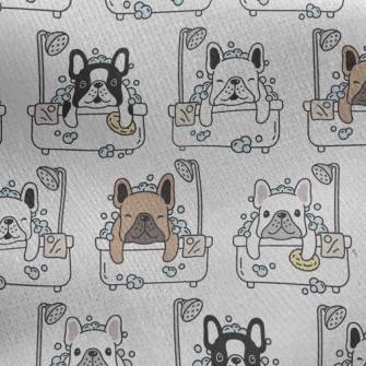 Shower French Bulldog Jersey Backed Fleece