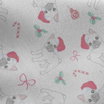 Christmas French Bulldog Jersey Backed Fleece
