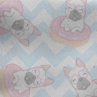 Donut French Bulldog Jersey Backed Fleece