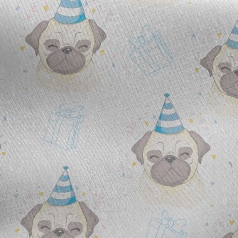 Happy Pug Jersey Backed Fleece