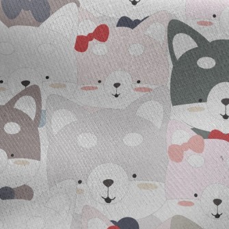 Cute Husky Jersey Backed Fleece