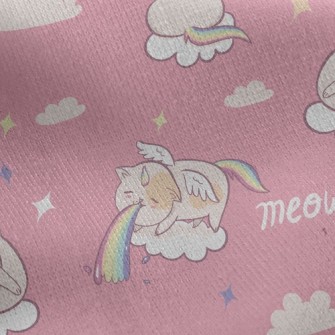 Unicorn Cat Jersey Backed Fleece