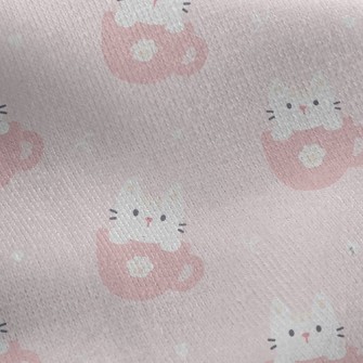 Coffee Mug Cat Jersey Backed Fleece