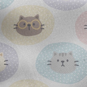 Cute Cat Jersey Backed Fleece