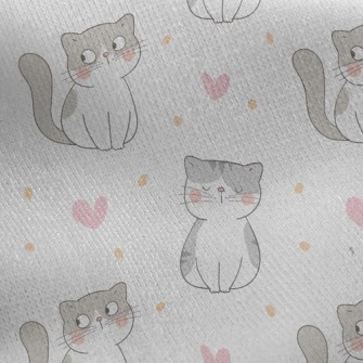 Cute Cat Jersey Backed Fleece