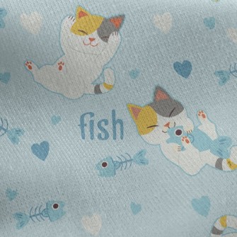 Cat Fish Bone Jersey Backed Fleece