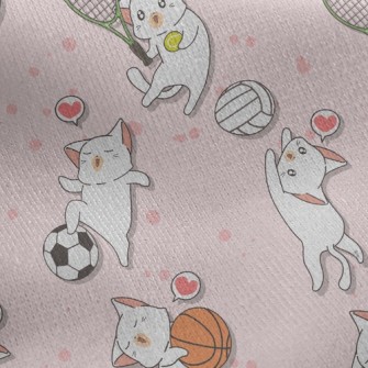 Ball Games And Cats Jersey Backed Fleece