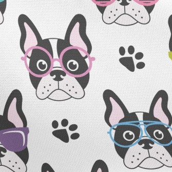 French Bulldog With Glasses Pongee