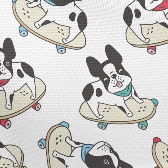Skateboard French Bulldog Pongee
