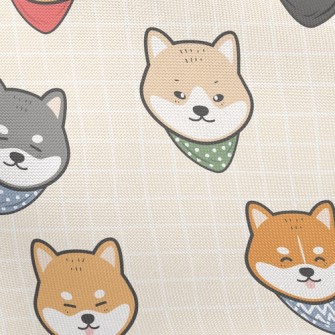 Cute Shiba Inu Pongee