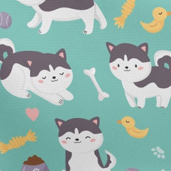 Husky And Duck Toy Pongee