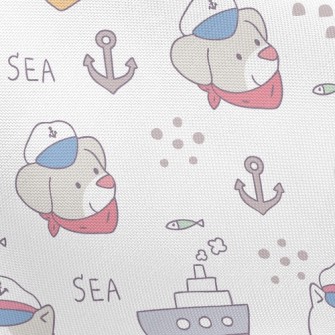 Nautical Cat And Dog Pongee