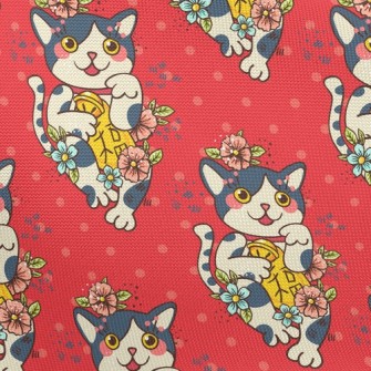 Lucky Cat Pongee