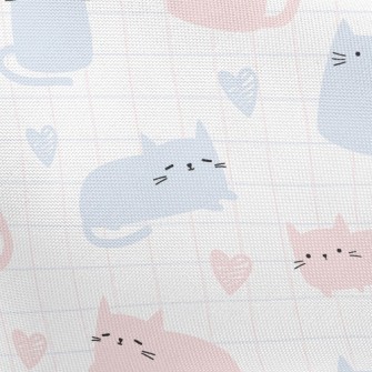 Plaid And Cat Pongee