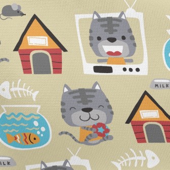 House Fish Tank Cat Pongee