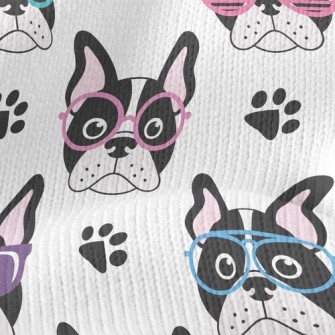 French Bulldog With Glasses Stretch Jersey