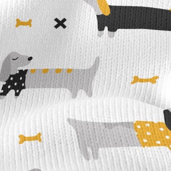Dachshund Dog Bones Stretch Jersey