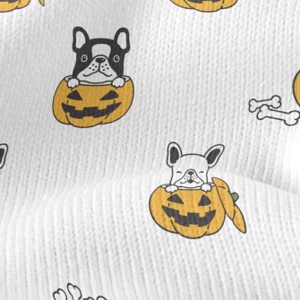 Halloween Pumpkin French Bulld Stretch Jersey