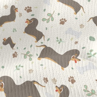 Dachshund Bones Stretch Jersey